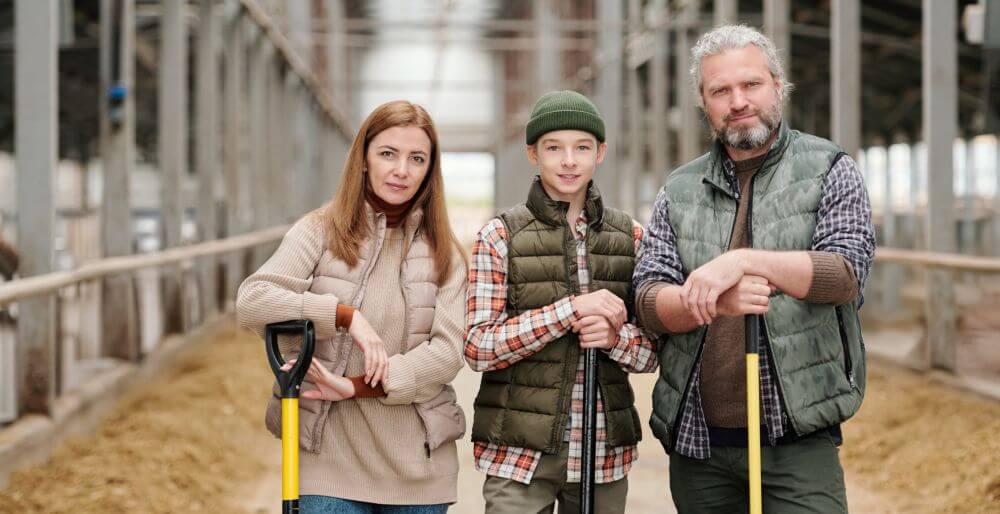 Imagine familie fermă